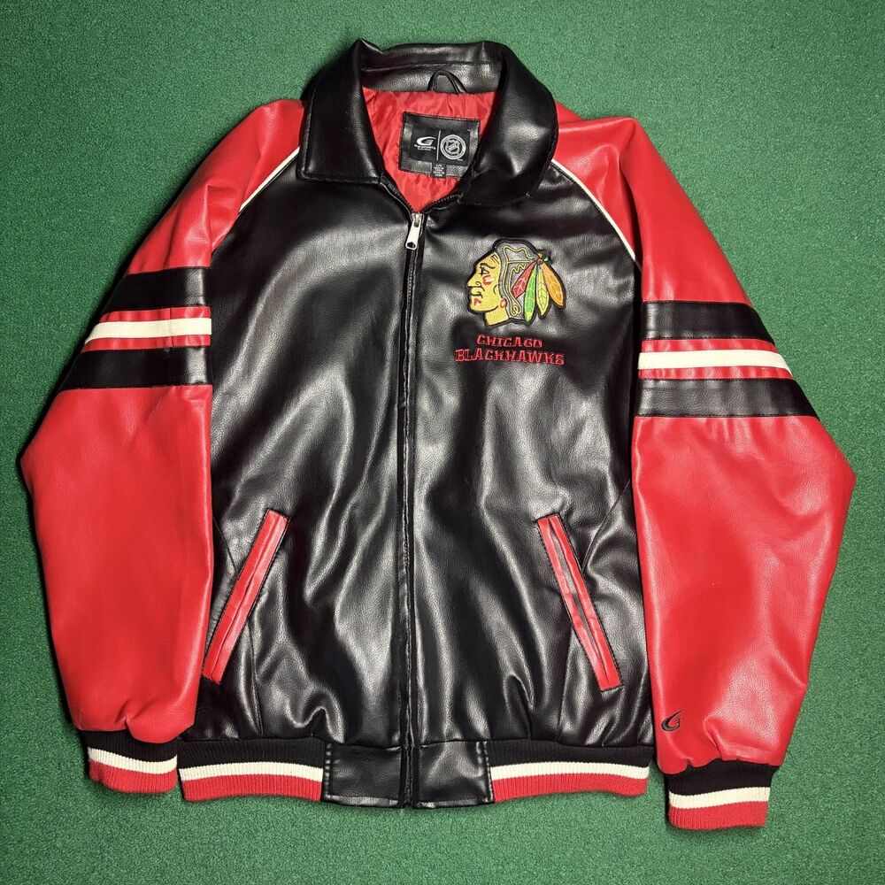 Size Large - Chicago Blackhawks G-III Sports by Carl Banks faux-leather jacket